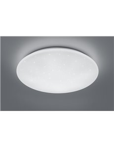 Kato plafoniera led diffusore metacrilato bianco effetto cielo stellato con telecomando con funzioni di variazione luce calda e