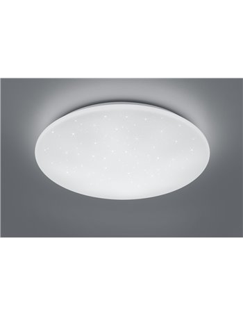 Kato plafoniera led diffusore metacrilato bianco effetto cielo stellato con telecomando con funzioni di variazione luce calda e 