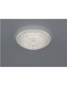 Kuma plafoniera led tonda diffusore Metacrilato effetto cristallo d. 28 Moderno LED