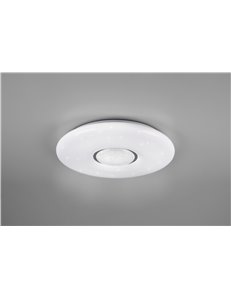 Lia plafoniera led con tecnologia multifunzione " wiz " diffusore effetto cielo stellato e centrale effetto cristallo d. 41cm Mo