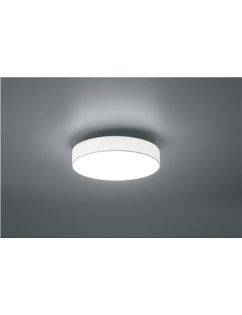 Lugano plafoniera led diffusore stoffa bianca e acrilico d. 40cm Moderno LED