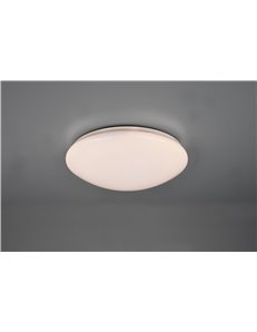 Lukida plafoniera led tonda diffusore metacrilato satinato con telecomando con funzioni di variazione luce calda e fredda, regol