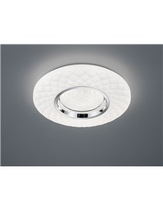 Magnolia plafoniera led cromo ed effetto cristallo con telecomando con funzioni di variazione luce calda e fredda, regolazione i