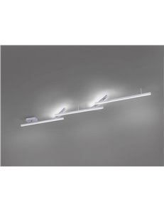 Melby plafoniera led bacchette acciaio satinato regolabili con emissione di luce diretta ed indiretta con smart control moltepli