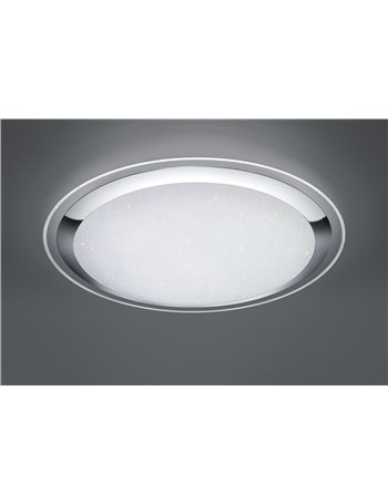 Miko plaf.led tonda effetto cielo stellato dimmer con telecomando luce calda fredda d. 85cm Moderno LED