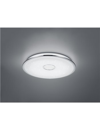 Okinawa plafoniera led rotonda effetto cielo stellato con telecomando Da 3.000k a 5.500k d. 65cm Moderno led