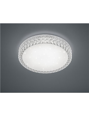 Pegasus plaf.led dimmerabile effetto cielo stellato bordo trasp. D.40 Moderno LED