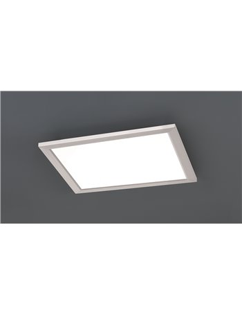 Phoenix plafoniera led quadrata dimmerabile acciaio diff. Bianco 30x30 Moderno LED