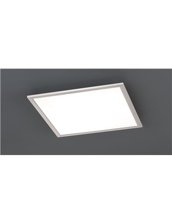 Phoenix plafoniera led quadrata dimmerabile acciaio diff. Bianco 45x45 Moderno LED