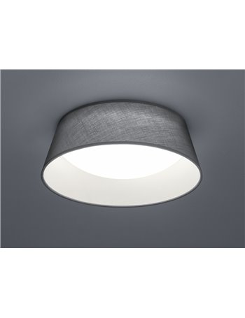 Ponts plafoniera led diffusore metacrilato bianco con paralume grigio d.34cm Moderno LED