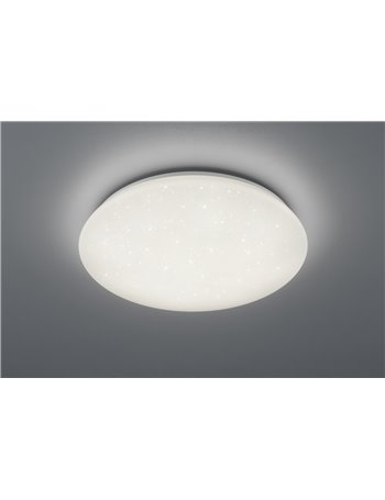 Potz plafoniera led tonda diffusore effetto stellato con dimmer a scatto d. 50 ip44  Moderno LED