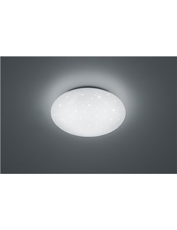 Putz plafoniera led tonda diffusore metacrilato effetto cielo stellato d. 40  Moderno LED