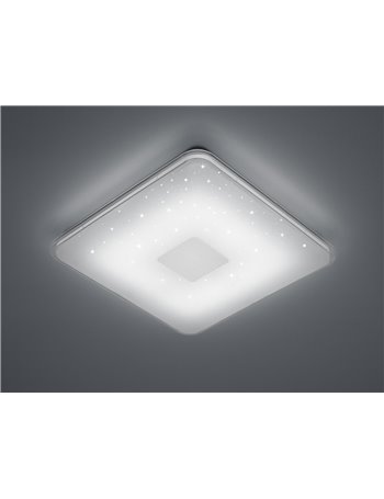 Samurai plaf. Led quadrata con telecomando Dimmer   luce calda fredda l. 42  Moderno LED