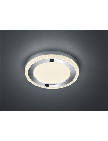 Slide plafoniera led rotonda con doppia accensione separata con telecomando multifunzione d. 40cm Moderno LED