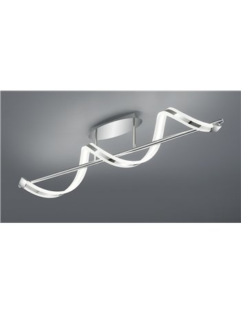 Sydney plafoniera led cromata dimmerabile l. 100 Moderno LED