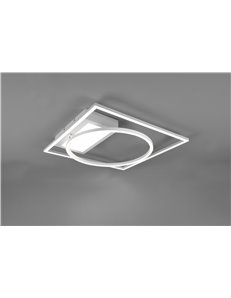 Downey plafoniera led bianca con snodo regolabile e telecomando multifunzione l. 85cm Moderno LED