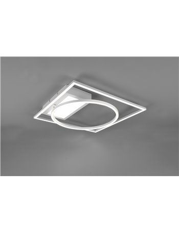 Downey plafoniera led bianca con snodo regolabile e telecomando multifunzione l. 85cm Moderno LED