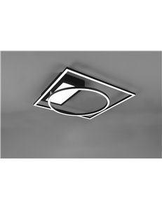 Downey plafoniera led nera con snodo regolabile e telecomando multifunzione l. 85cm Moderno LED 2