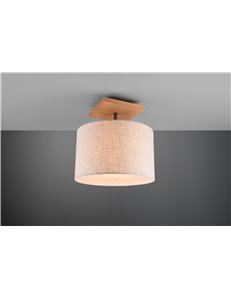 Elmau plafoniera legno con paralume sabbia d. 36cm Moderno LED 2