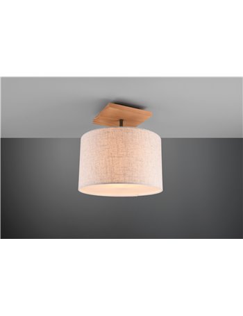 Elmau plafoniera legno con paralume sabbia d. 36cm Moderno LED