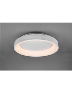 Girona plafoniera led metallo bianco opaco con telecomando multifunzione d. 60cm Moderno LED