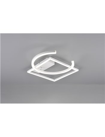 Pivot plafoniera led bianca con snodo ed intensita' regolabile con interruttore l. 54cm Moderno LED