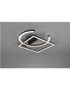 Pivot plafoniera led nera con snodo ed intensita' regolabile con interruttore l. 54cm Moderno LED 2