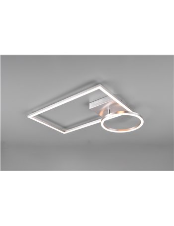 Verso plafoniera led alluminio con snodo ed intensita' regolabile con interruttore l. 63cm Moderno LED