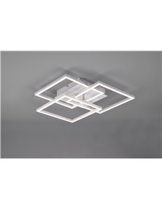 Mobile plafoniera led bianca 3 quadrati orientabili con telecomando multifunzione l. 41cm Moderno LED 2