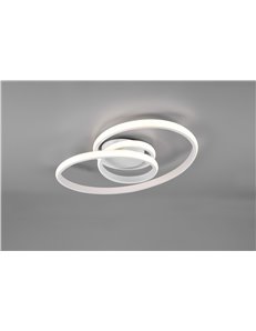 Sansa plafoniera led infinito bianca con regolazione intensita' interruttore d. 50cm Moderno LED