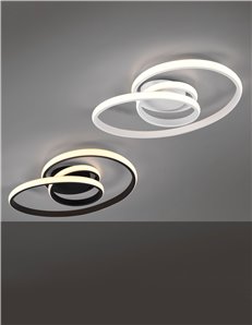 Sansa plafoniera led infinito bianca con regolazione intensita' interruttore d. 50cm Moderno LED 2