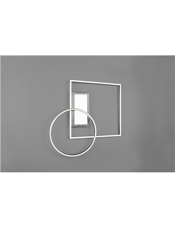 Downey plafoniera led acciaio satinato con snodo regolabile e telecomando multifunzione l. 85cm Moderno LED