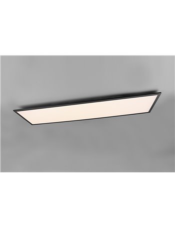 Alpha plafoniera led rettangolare bordo nero 120x30 Moderno LED