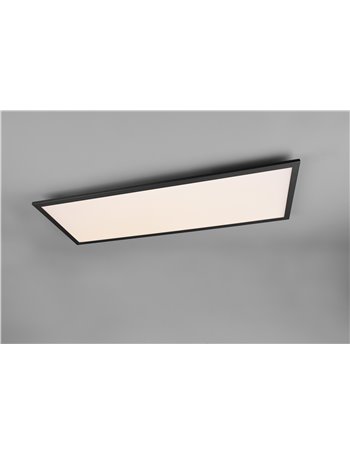 Alpha plafoniera led rettangolare bordo nero 80x30 Moderno LED