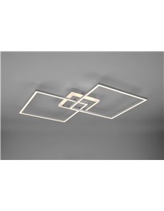 Arribo plafoniera led doppio quadrato alluminio opaco con telecomando multifunzione anche rgb l.61cm Moderno LED 2