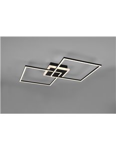 Arribo plafoniera led doppio quadrato nero opaco con telecomando multifunzione anche rgb l.61cm Moderno LED 2