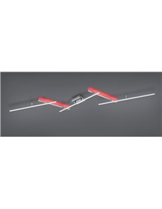 Arvin plafoniera led bacchette orientabili acciaio retro-illuminata rgb con telecomando multifunzione l. 245cm Moderno LED