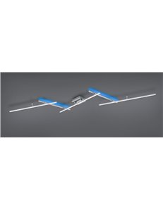 Arvin plafoniera led bacchette orientabili acciaio retro-illuminata rgb con telecomando multifunzione l. 245cm Moderno LED 2