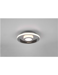 Ascari h2o plafoniera led cromo con dimmerazione con interruttore ip44 d.30,3cm Moderno LED