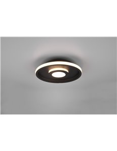 Ascari h2o plafoniera led nero con dimmerazione con interruttore ip44 d.30,3cm Moderno LED