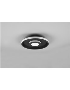 Ascari h2o plafoniera led nero con dimmerazione con interruttore ip44 d.30,3cm Moderno LED 2