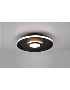 Ascari h2o plafoniera led nero con dimmerazione con interruttore ip44 d.40,3cm Moderno LED 2