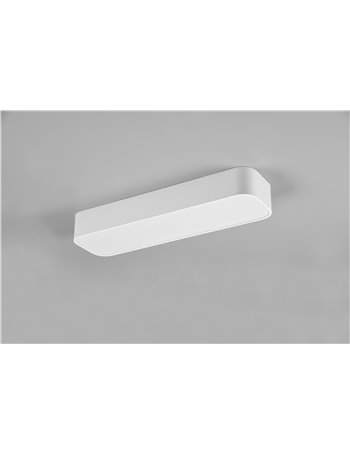 Asterion plafoniera led rettangolare bordo bianco con telecomando multifunzione 51x15 Moderno LED