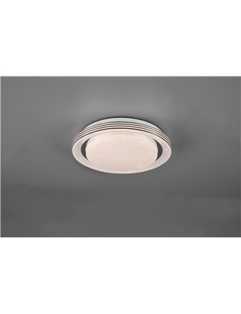 Atria plafoniera led con telecomando multifunzione con diffusore effetto cielo stellato d.27cm Moderno LED