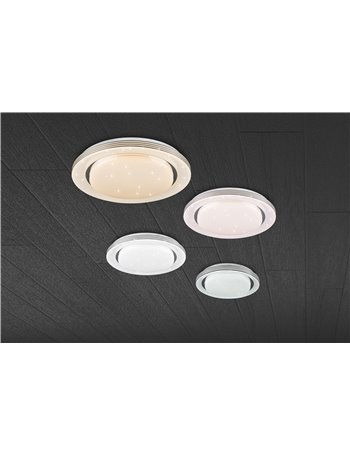 Atria plafoniera led con telecomando multifunzione con diffusore effetto cielo stellato d.27cm Moderno LED