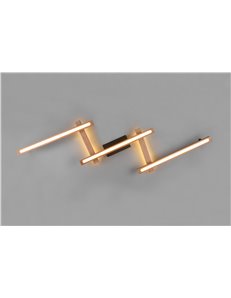 Bellari plafoniera led 3 barre legno naturale con telecomando multifunzione l.186cm   Moderno LED 2
