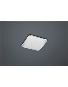 Cesar plafoniera led quadrata bordo cromato effetto cristallo dimmerabile con interruttore a scatto ip44 30x30cm Moderno LED