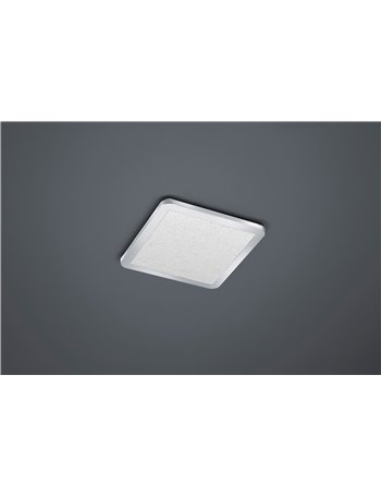 Cesar plafoniera led quadrata bordo cromato effetto cristallo dimmerabile con interruttore a scatto ip44 30x30cm Moderno LED