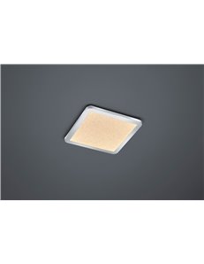 Cesar plafoniera led quadrata bordo cromato effetto cristallo dimmerabile con interruttore a scatto ip44 30x30cm Moderno LED 2