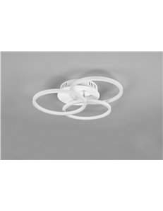 Circle plafoniera led bianca 3 cerchi orientabili con telecomando multifunzione l. 41cm Moderno LED 2